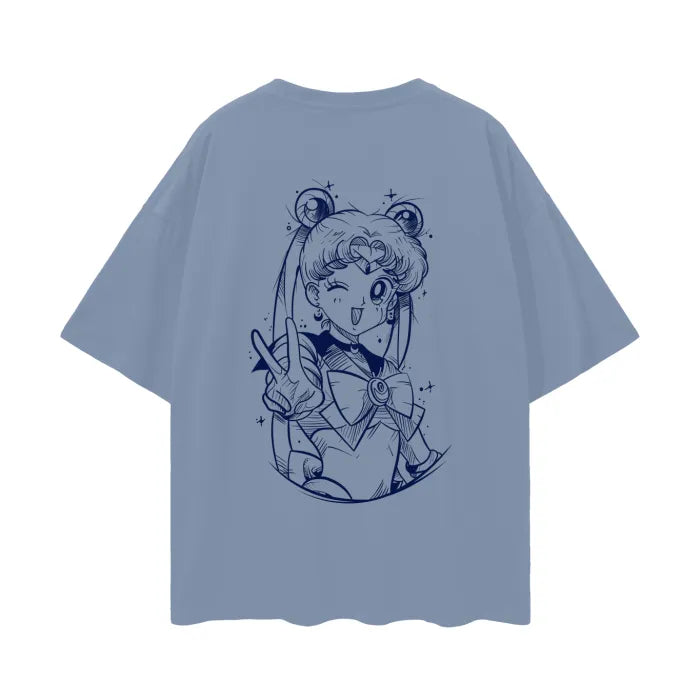 Anime - Streetwear - "MOON PRISM" -Usagi Tsukino - Sailor Moon Anime Oversized T-Shirt | 4 Colors - Alpha Weebs