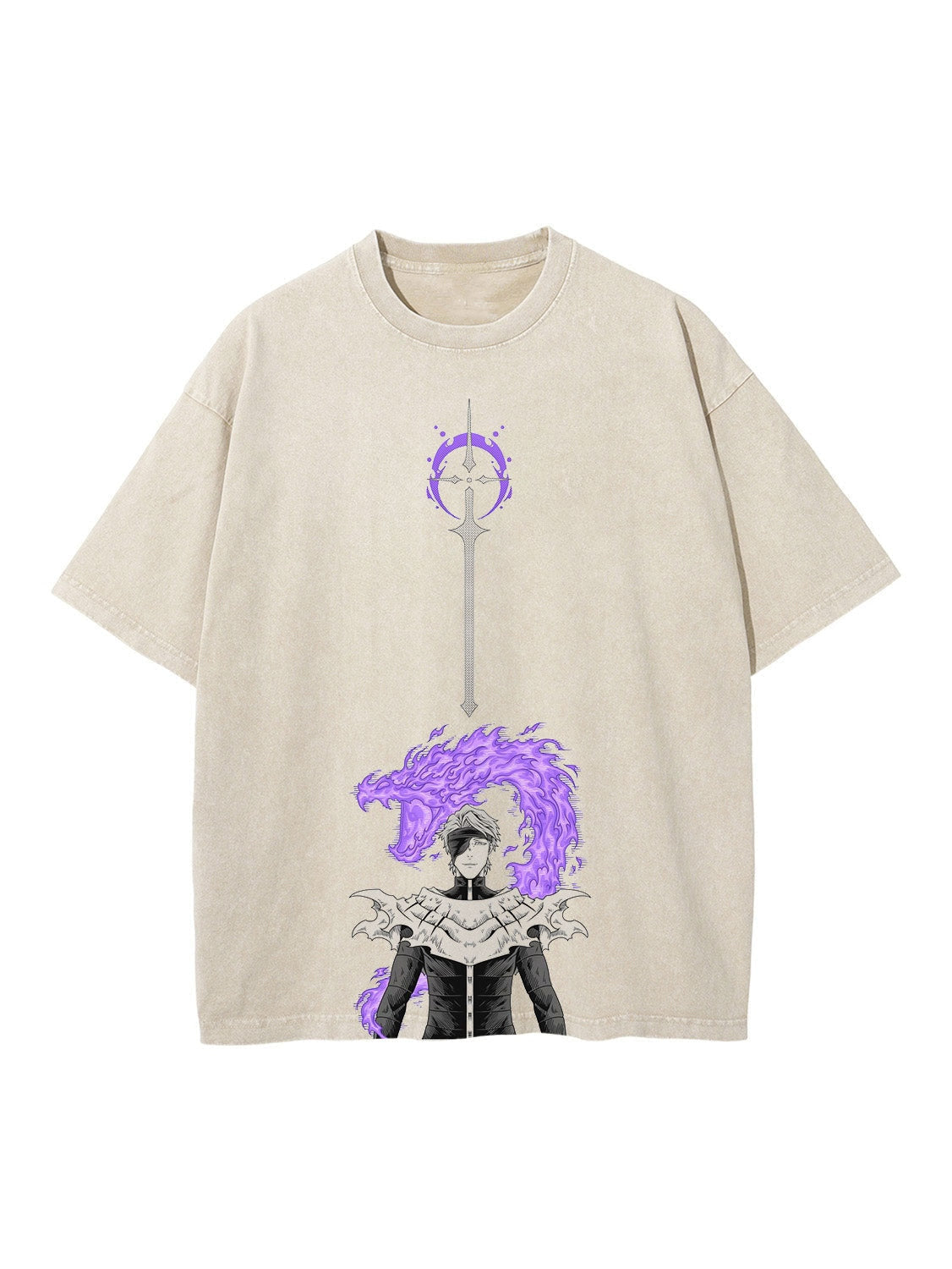 Anime - Streetwear - "PUPPET MASTER" - Aizen Sosuke - Bleach Anime Vintage / Acid Washed Oversized T-Shirt - Alpha Weebs