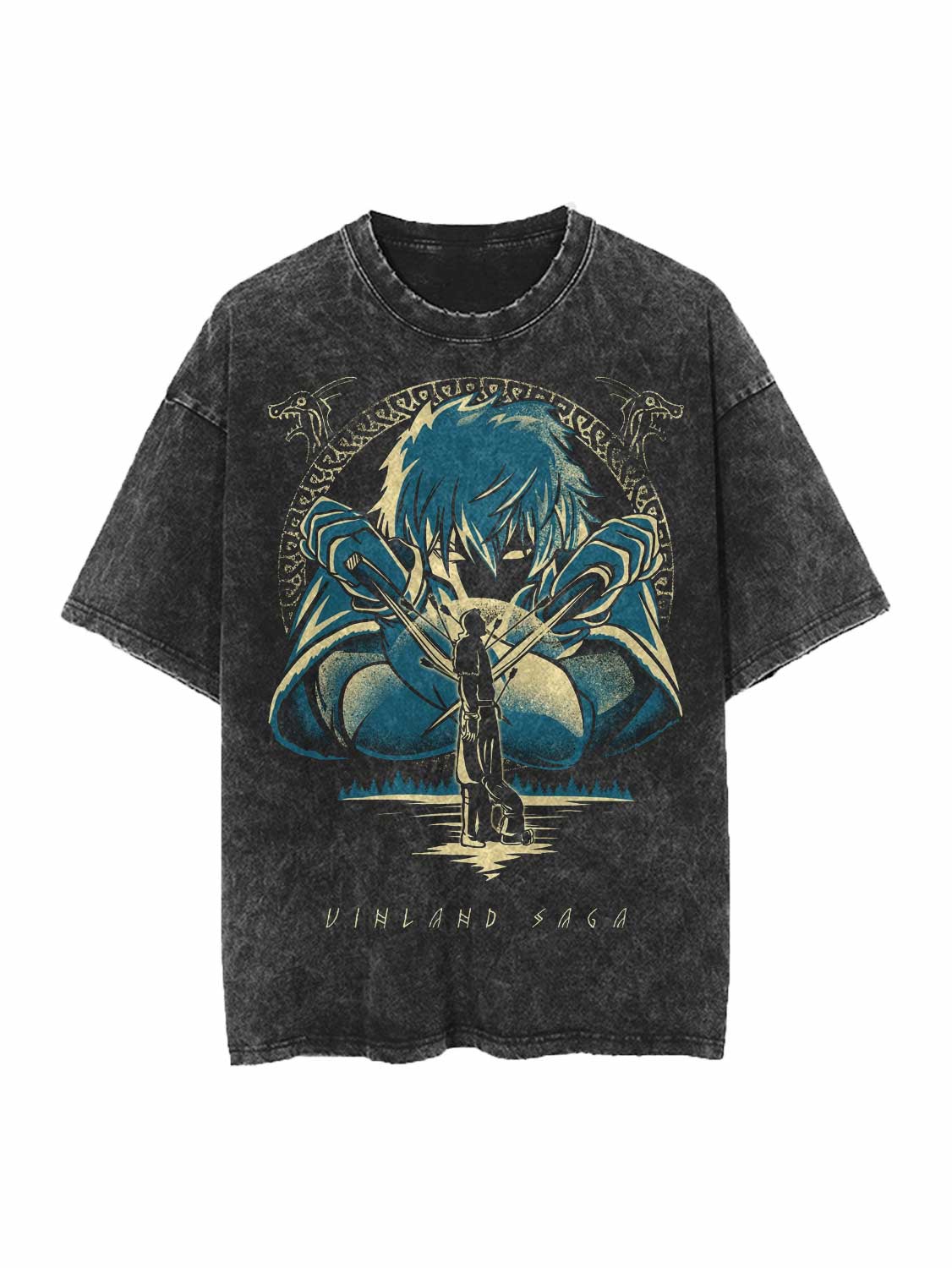 "WANDERER" - Thorfinn - Vinland Saga Anime Vintage / Acid Washed Oversized T-Shirt