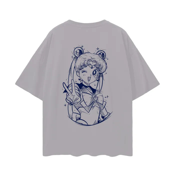 Anime - Streetwear - "MOON PRISM" -Usagi Tsukino - Sailor Moon Anime Oversized T-Shirt | 4 Colors - Alpha Weebs