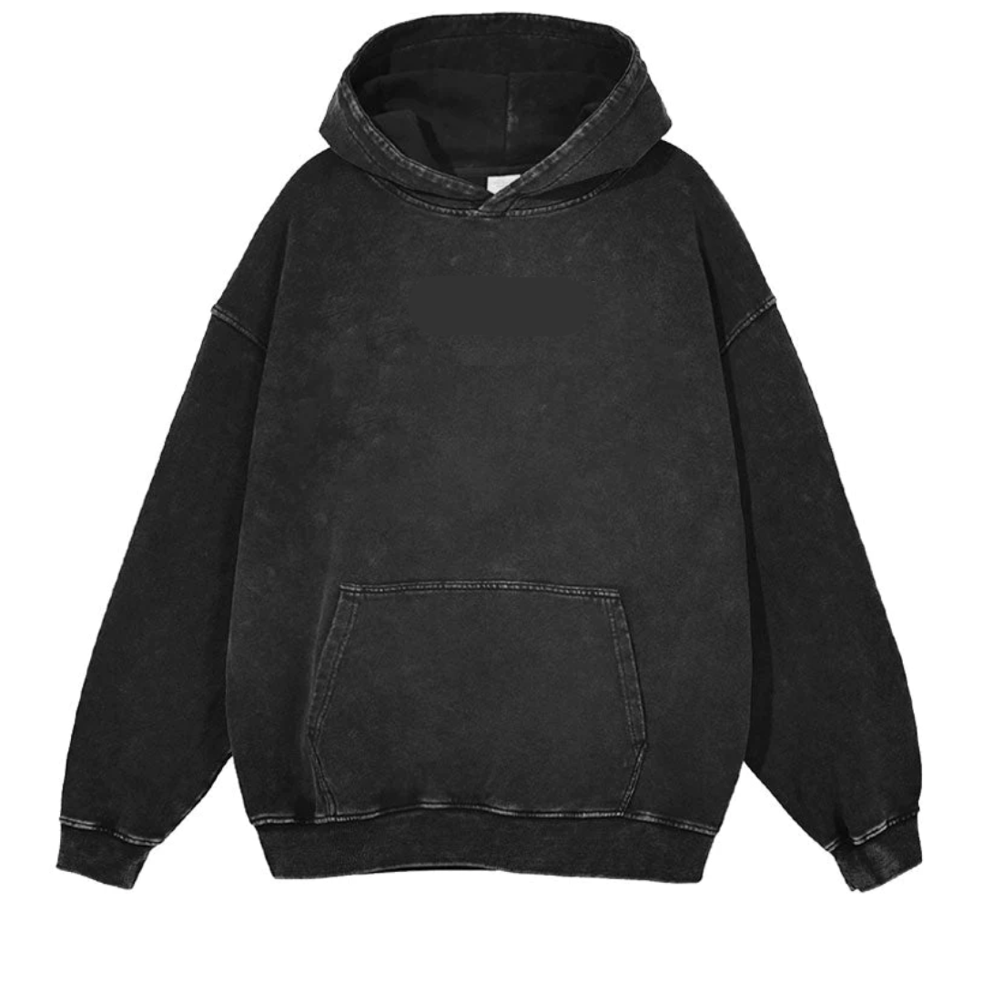 Anime - Streetwear - "THE CURSE" - Sukuna - JJK Anime Oversized Vintage / Acid Washed Hoodie - Alpha Weebs