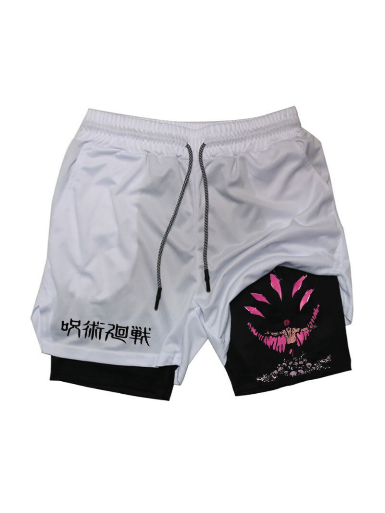 Anime - Streetwear - "KING OF CURSE" - Ryomen Sukuna - Jujutsu Kaisen Anime Activity Fit Shorts - Alpha Weebs
