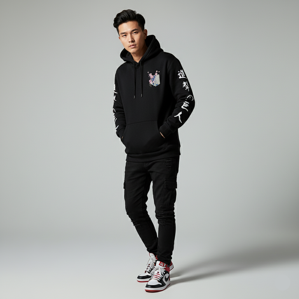 Floral Scouts Attack On Titan Anime Hoodies | 5 Colors - Alpha Weebs