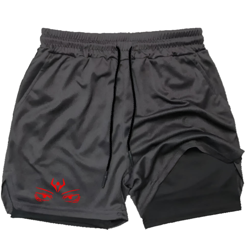 Anime - Streetwear - "THE FLAME" - Ryomen Sukuna - JJK Anime Shorts Activity Fit | 4 Options | V-1 - Alpha Weebs