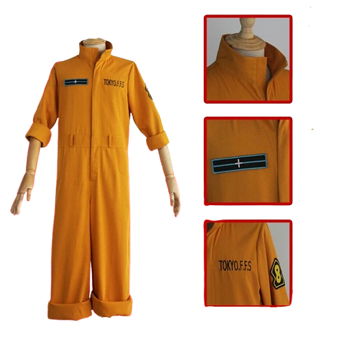 Anime - Streetwear - "COLOR GRIDDING" - Shinra Kusakabe - Fire Force Anime Cosplay Costume - Alpha Weebs