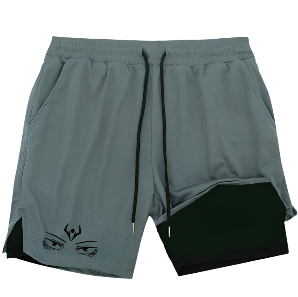 Anime - Streetwear - "THE FLAME" - Ryomen Sukuna - JJK Anime Shorts Activity Fit | 5 Options | V-2 - Alpha Weebs