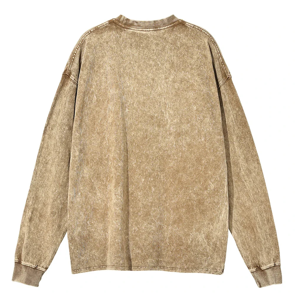 Anime - Streetwear - "MYSTERY" - Gojo - Jujutsu Kaisen Anime Vintage / Acid Washed Sweatshirt - Alpha Weebs