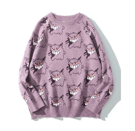 "GENGAR" - Japanese Streetwear Anime Sweater | 2 Colors
