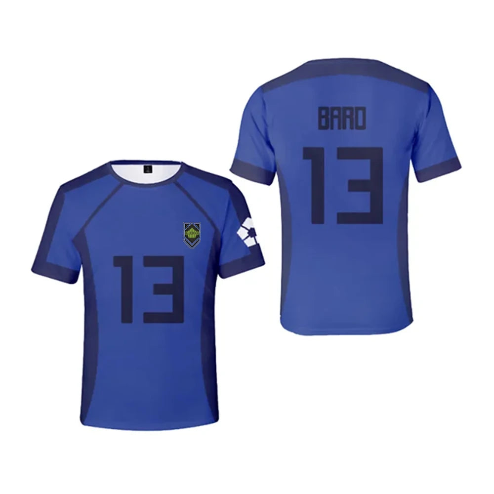 Anime - Streetwear - "SOLITARY STRIKERS" - Blue Lock Anime Jersey T-Shirts - Alpha Weebs