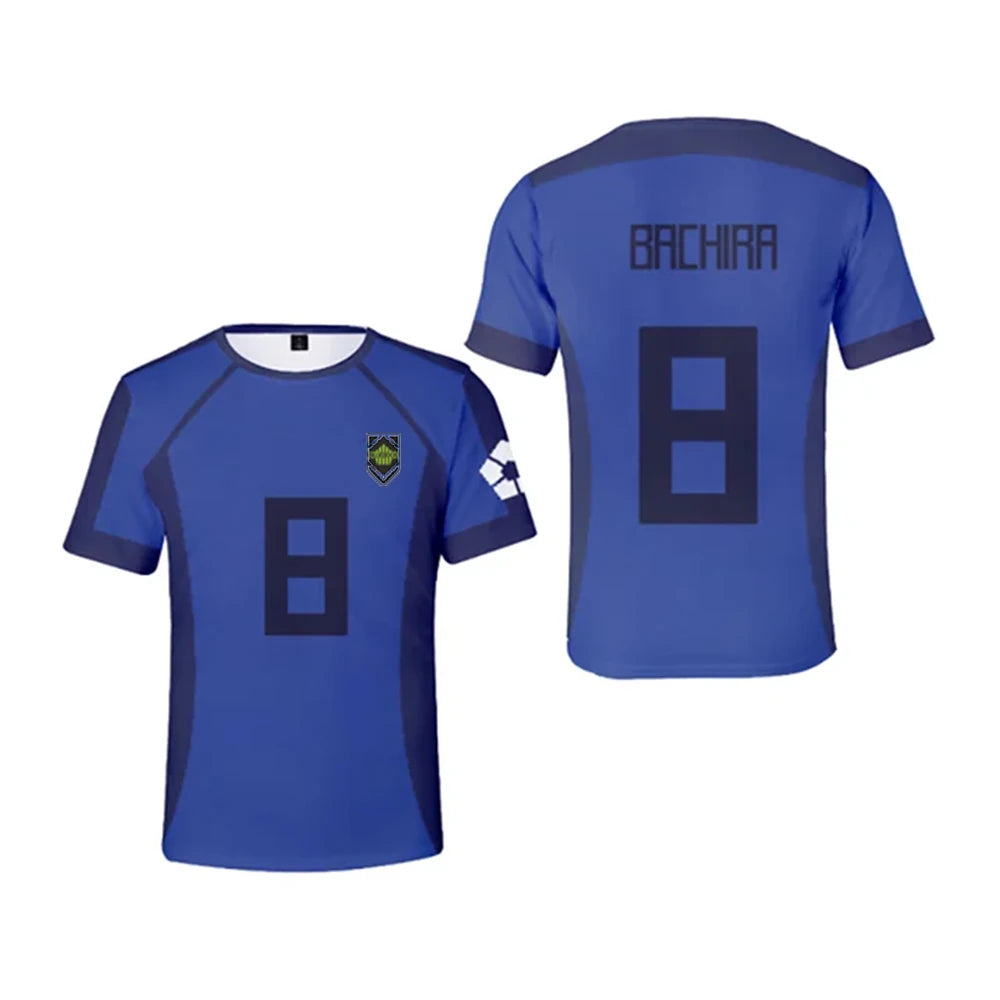 Anime - Streetwear - "SOLITARY STRIKERS" - Blue Lock Anime Jersey T-Shirts - Alpha Weebs