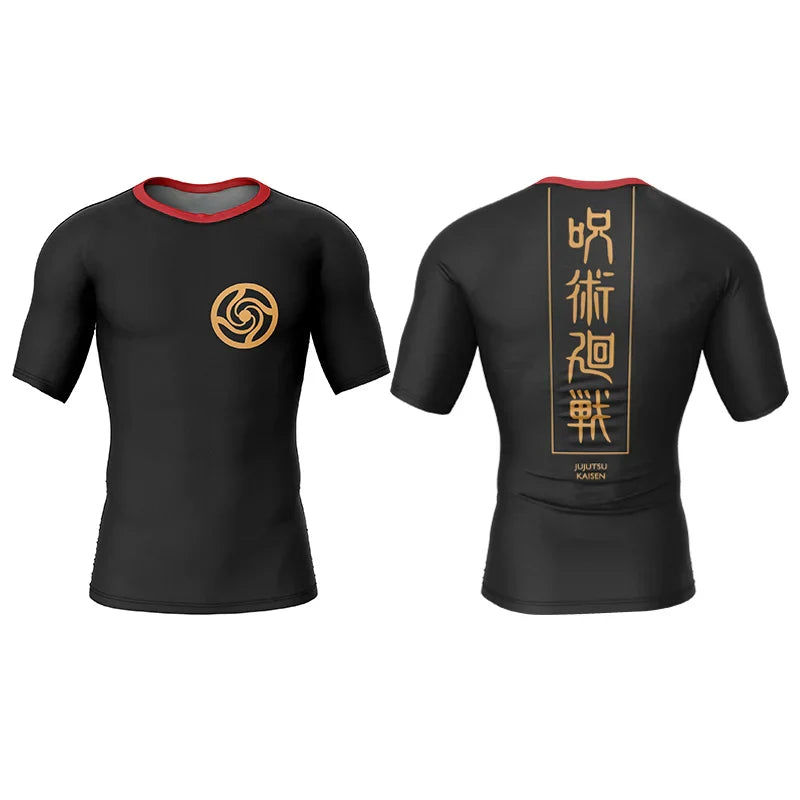 Anime - Streetwear - "VIGOR FORGE" - Yuji Itadori - Jujutsu Kaisen Anime Gym Compression Fit T-Shirt - Alpha Weebs