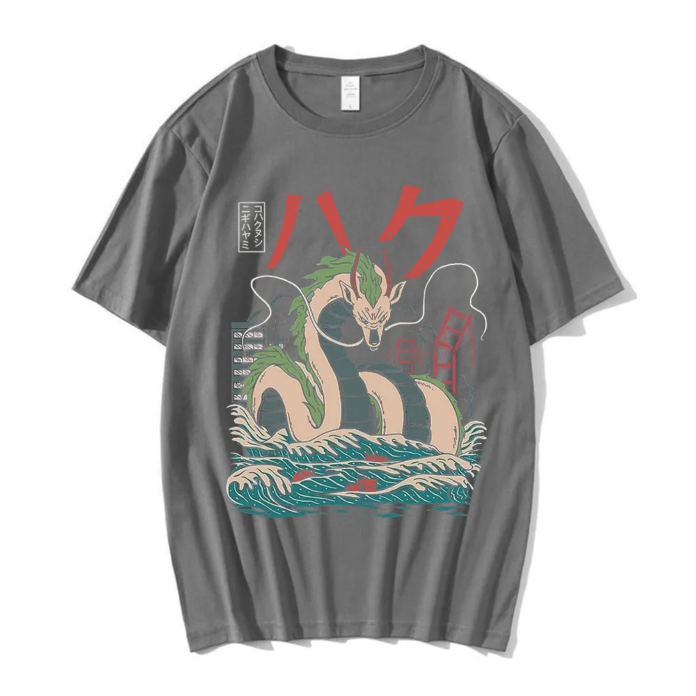 Anime - Streetwear - "HAKU DRAGON" - Spirited Away Anime T-Shirts | 5 Colors - Alpha Weebs