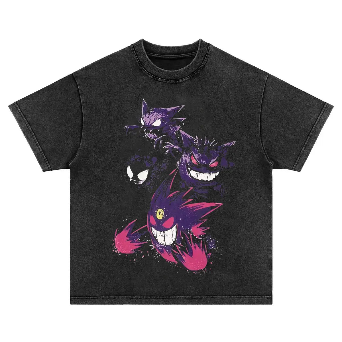 "URBAN LEGEND" - Genga - Pocket Monsters Anime Vintage \ Acid Washed T-Shirt