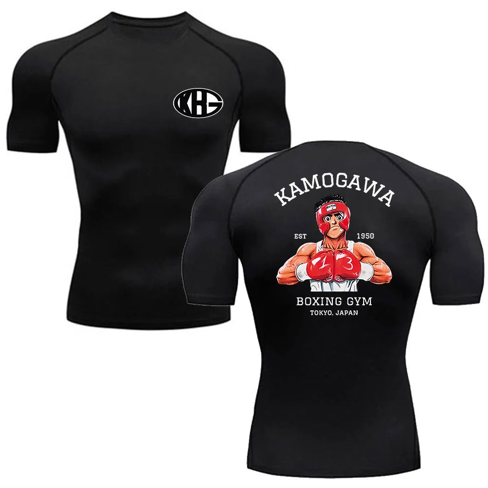 Anime - Streetwear - "Punch Master" - Genji - Hajime No Ippo Anime Gym Compression Fit T-Shirts | 4 Colors - Alpha Weebs