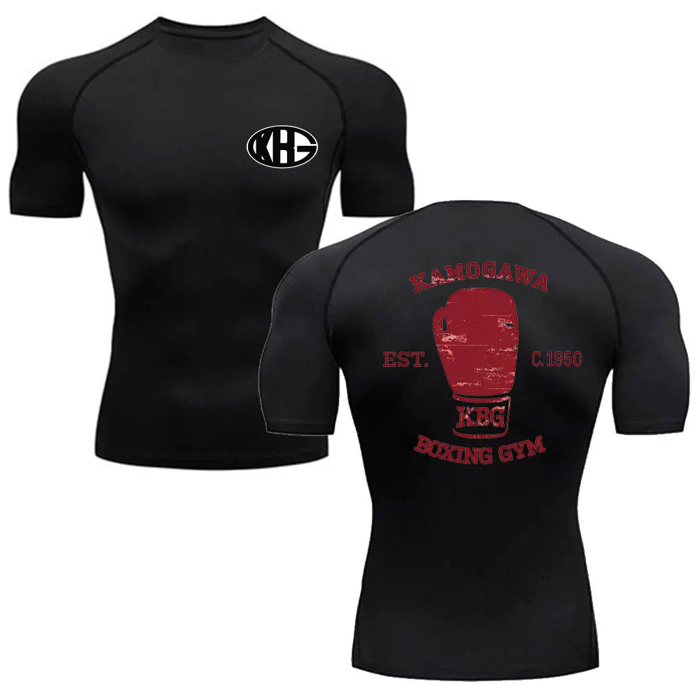 Anime - Streetwear - "EST.C.1950" - Genji - Hajime No Ippo Anime Gym Compression Fit T-Shirts - Alpha Weebs