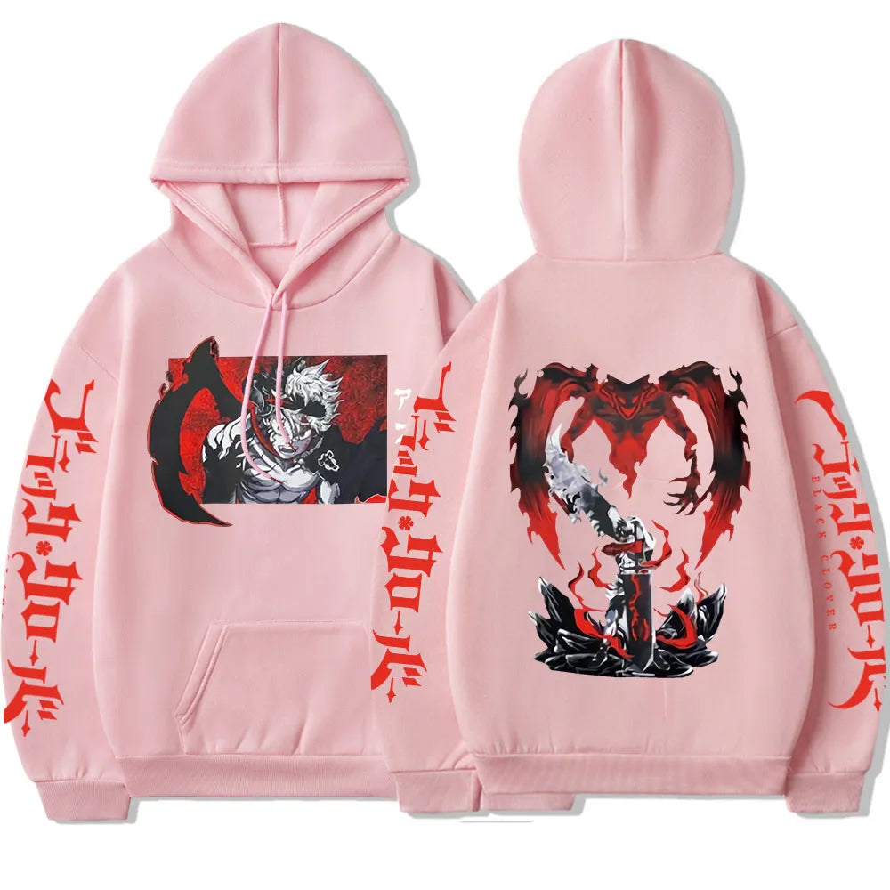 Anime - Streetwear - "BLESSED BY THE DEVIL" - Asta - Black Clover Anime Hoodies | 6 Colors - Alpha Weebs