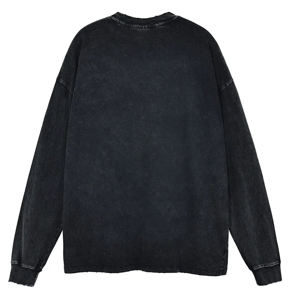 "THE ENIGMA" - Rei Ayanami - Neon Genesis Evangelion Vintage / Acid Washed Sweatshirt