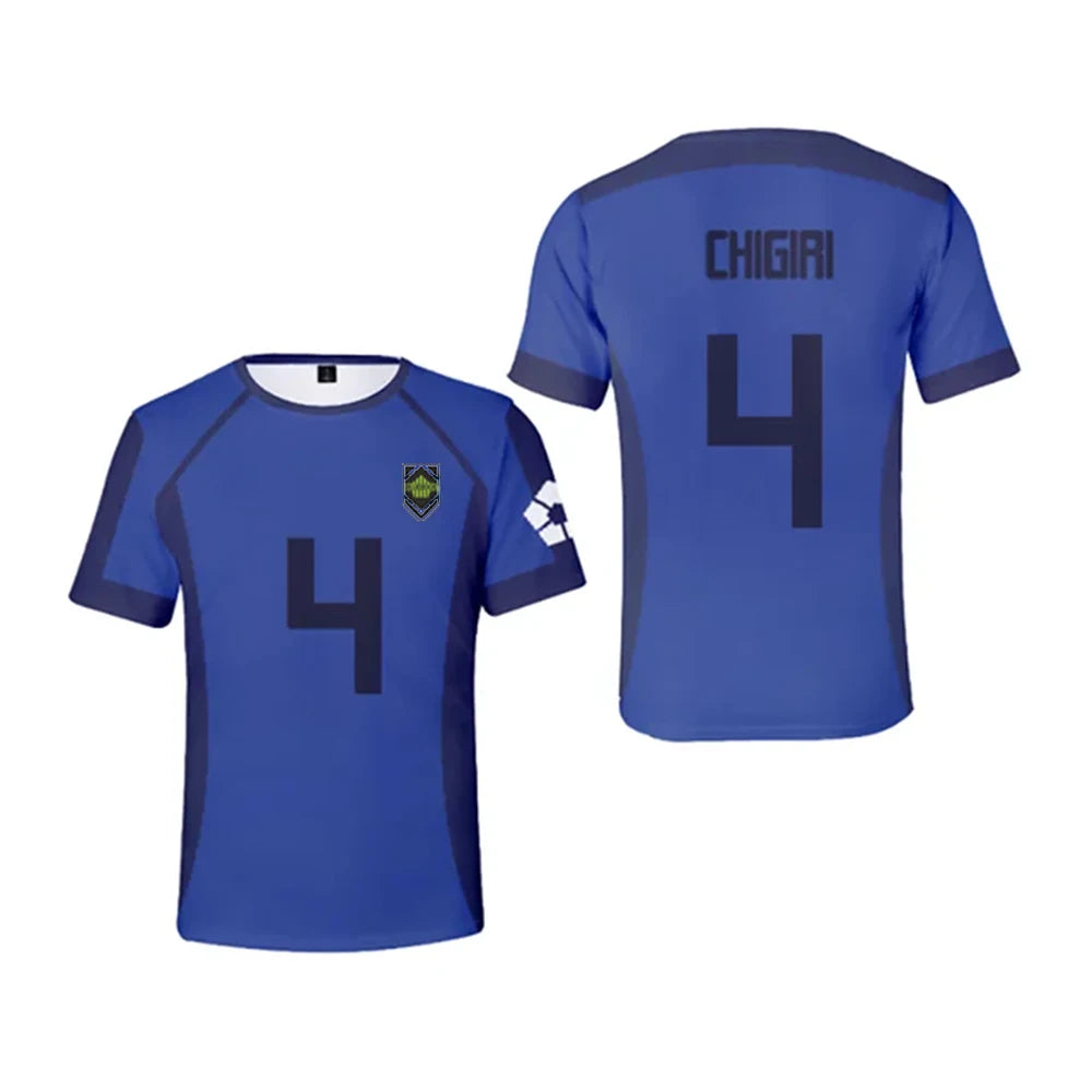 Anime - Streetwear - "SOLITARY STRIKERS" - Blue Lock Anime Jersey T-Shirts - Alpha Weebs