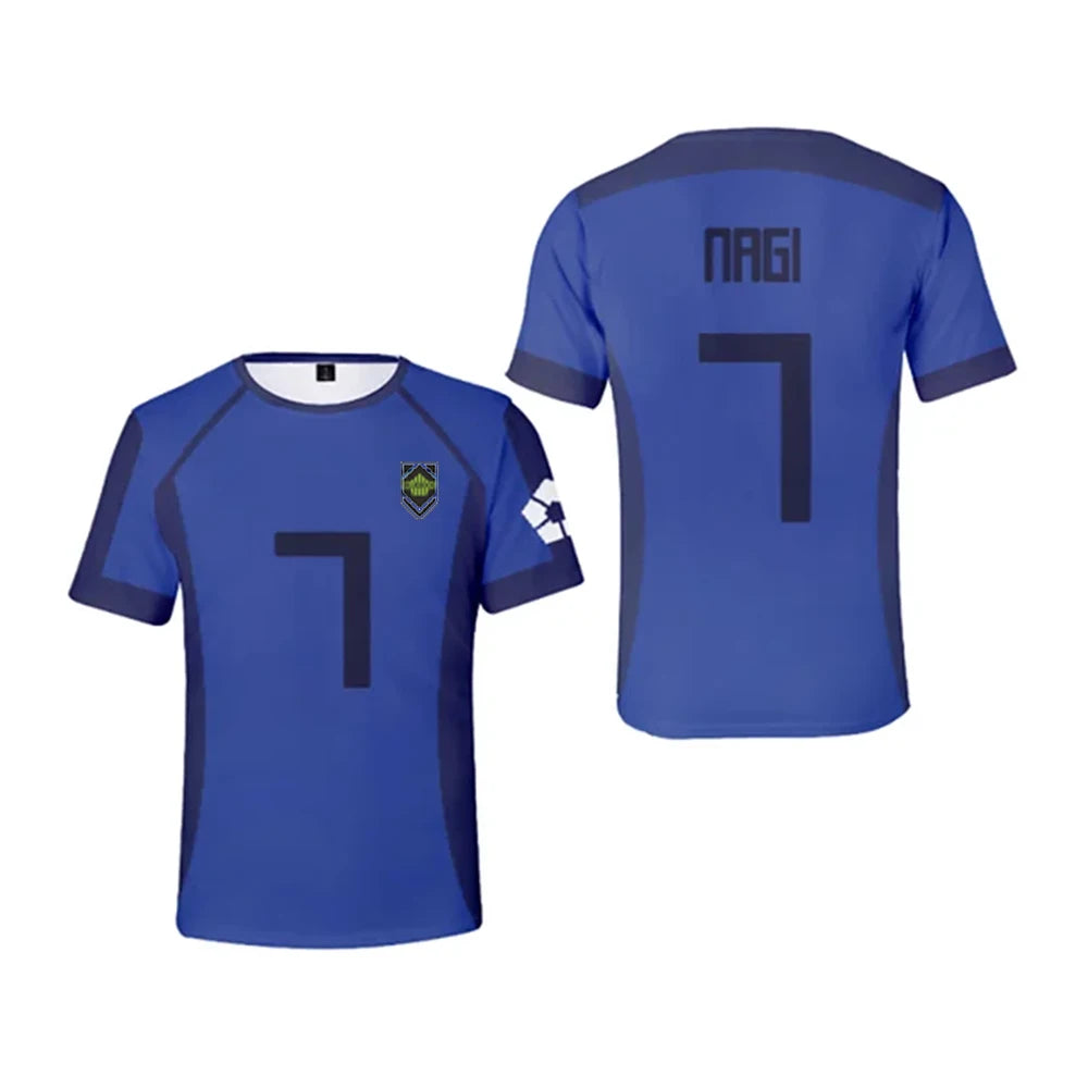 Anime - Streetwear - "SOLITARY STRIKERS" - Blue Lock Anime Jersey T-Shirts - Alpha Weebs