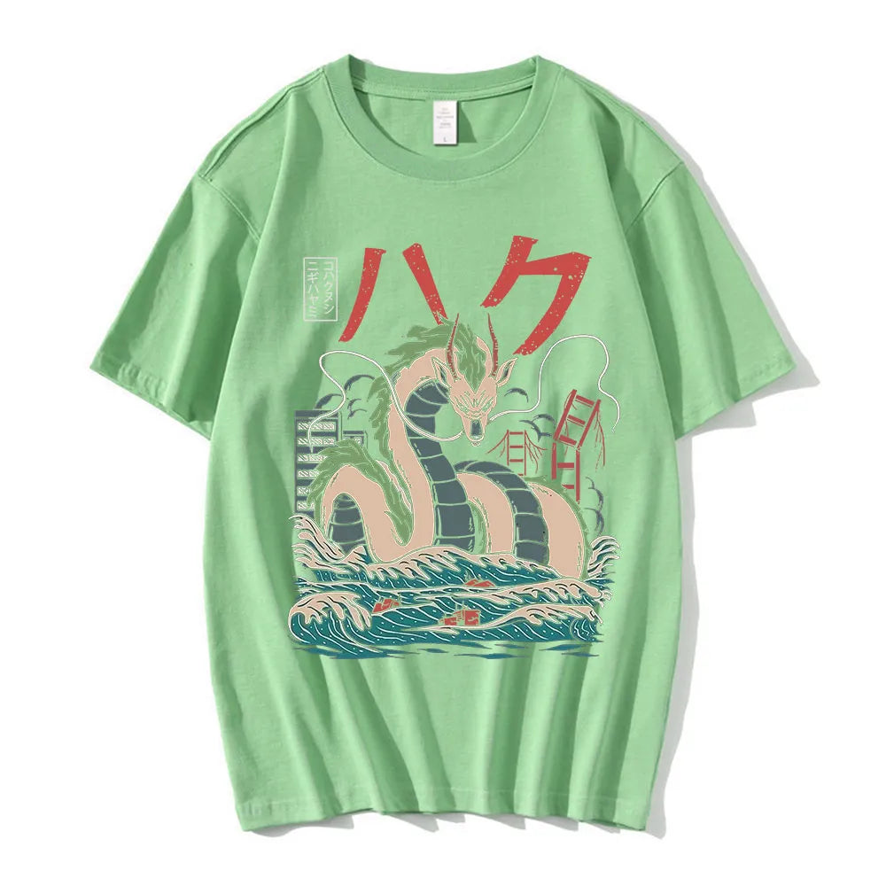 Anime - Streetwear - "HAKU DRAGON" - Spirited Away Anime T-Shirts | 5 Colors - Alpha Weebs