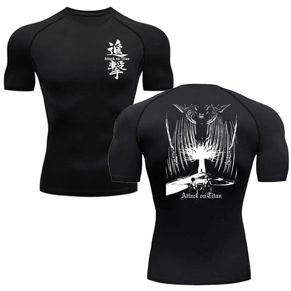 Anime - Streetwear - "THE WALLS FURY" - Eren Yeager - AOT Anime Gym Compression Fit T-Shirts | 3 Options - Alpha Weebs