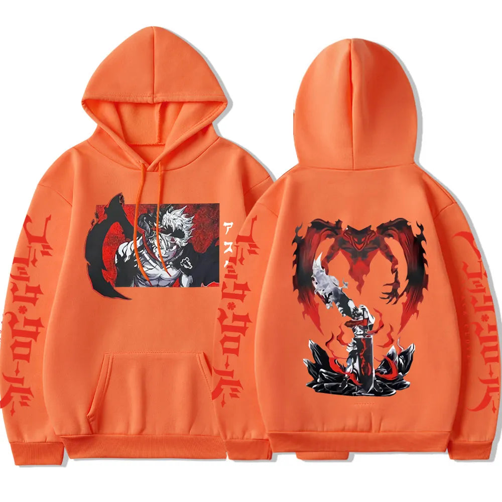 Anime - Streetwear - "BLESSED BY THE DEVIL" - Asta - Black Clover Anime Hoodies | 6 Colors - Alpha Weebs