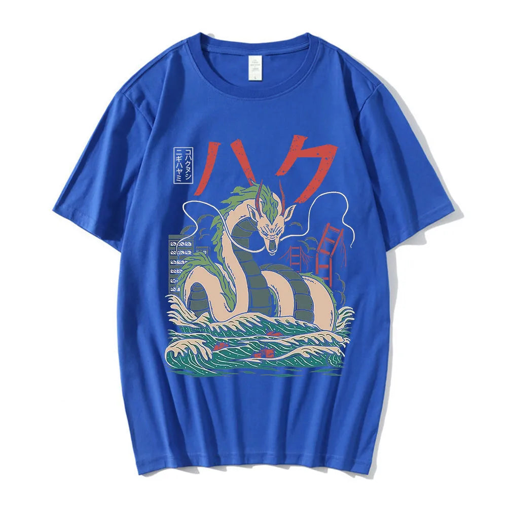 Anime - Streetwear - "HAKU DRAGON" - Spirited Away Anime T-Shirts | 5 Colors - Alpha Weebs