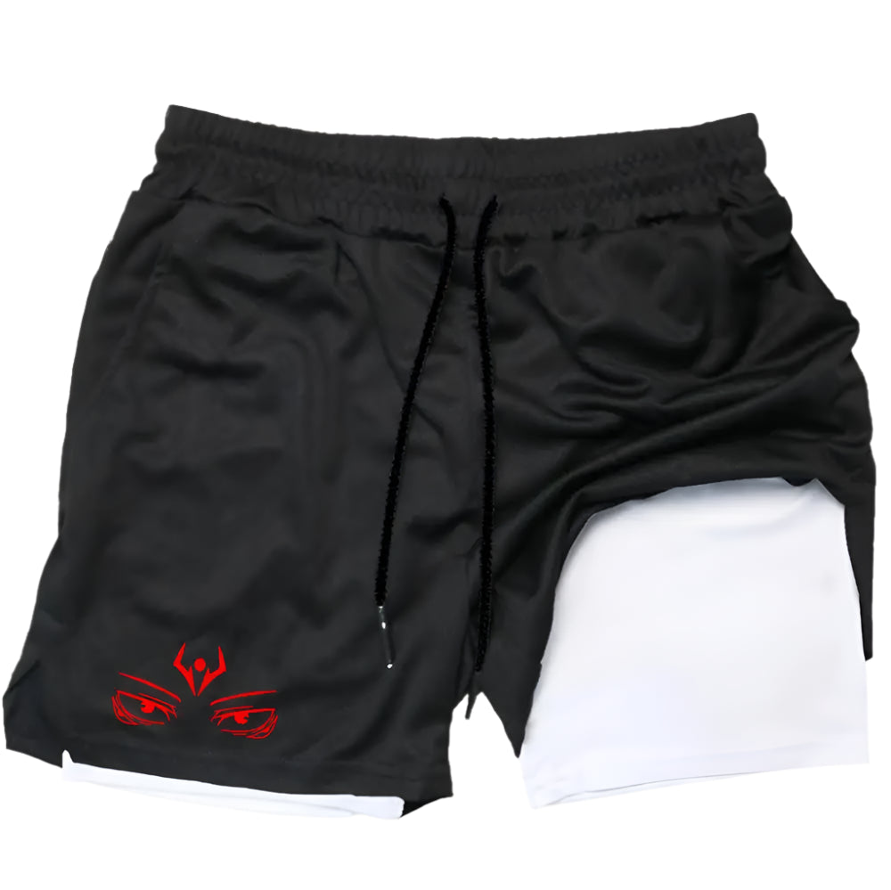 Anime - Streetwear - "THE FLAME" - Ryomen Sukuna - JJK Anime Shorts Activity Fit | 4 Options | V-1 - Alpha Weebs