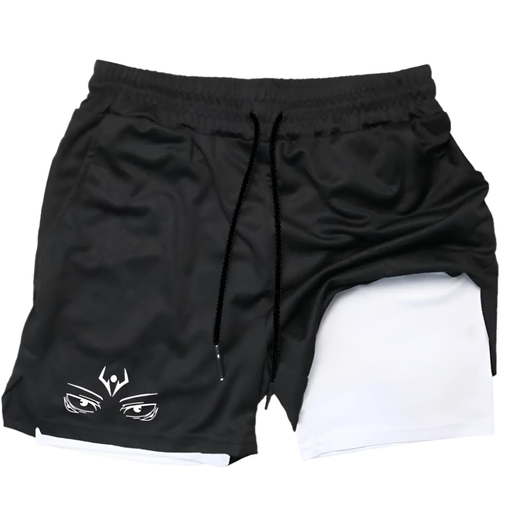 Anime - Streetwear - "THE FLAME" - Ryomen Sukuna - JJK Anime Shorts Activity Fit | 5 Options | V-2 - Alpha Weebs