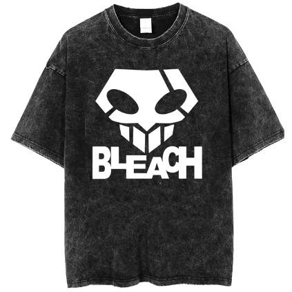 "HOLLOWED HEART" - Ichigo - Bleach Anime Oversized Vintage / Acid Washed T-Shirts | V-2