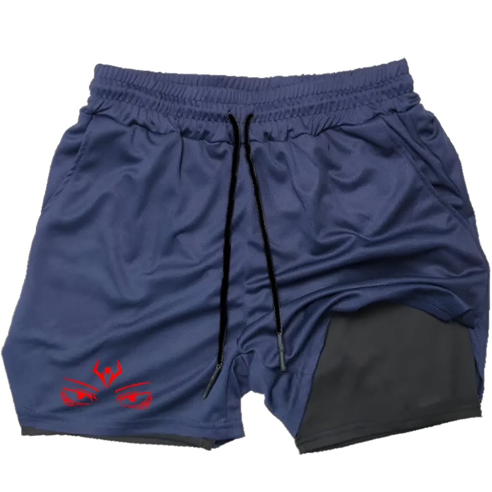 Anime - Streetwear - "THE FLAME" - Ryomen Sukuna - JJK Anime Shorts Activity Fit | 4 Options | V-1 - Alpha Weebs