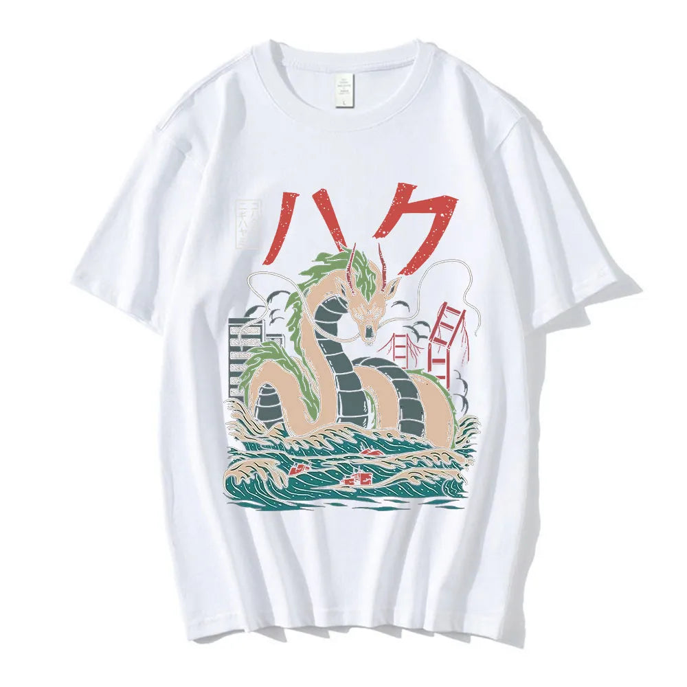 Anime - Streetwear - "HAKU DRAGON" - Spirited Away Anime T-Shirts | 5 Colors - Alpha Weebs