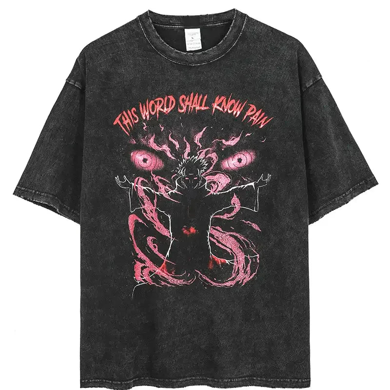 "SHINRA TENSEI" - Nagato - Shinobi Legend Anime Vintage \ Acid Washed T-Shirt