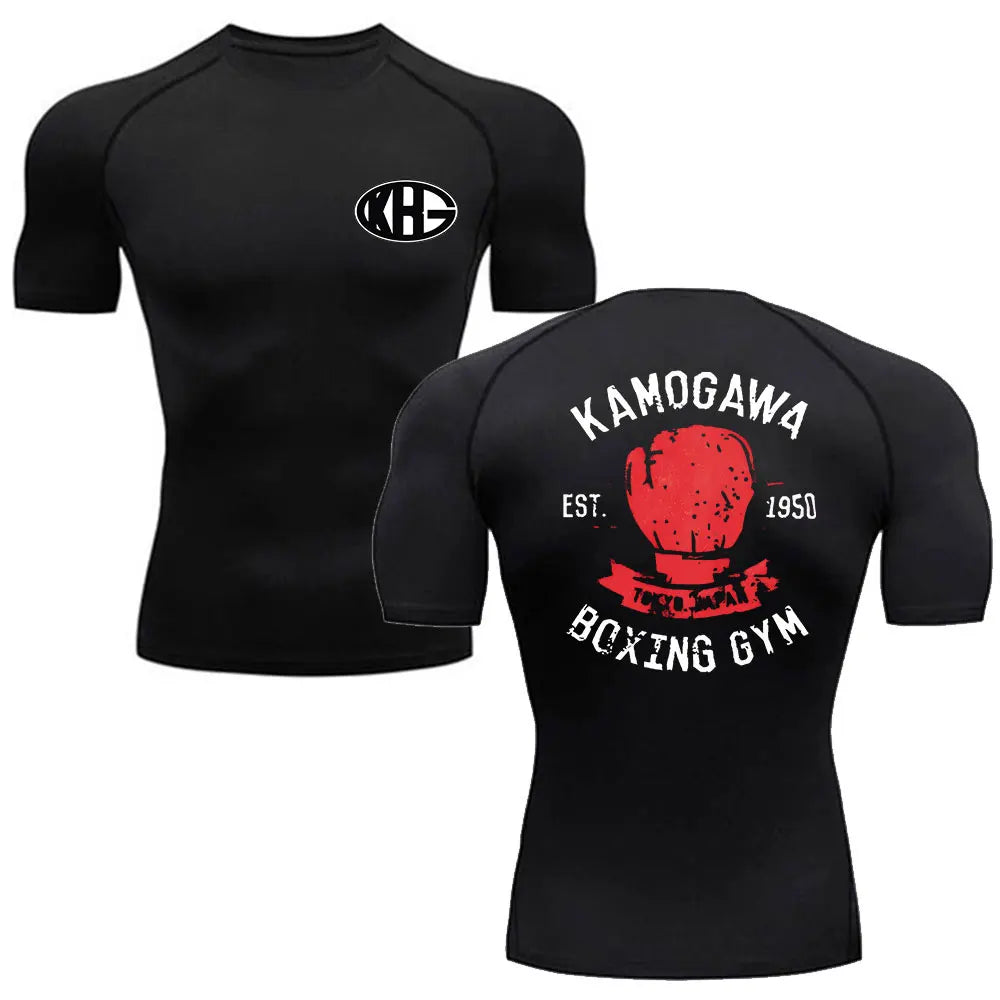 Anime - Streetwear - "EST.1950" - Genji - Hajime No Ippo Anime Gym Compression Fit T-Shirts - Alpha Weebs
