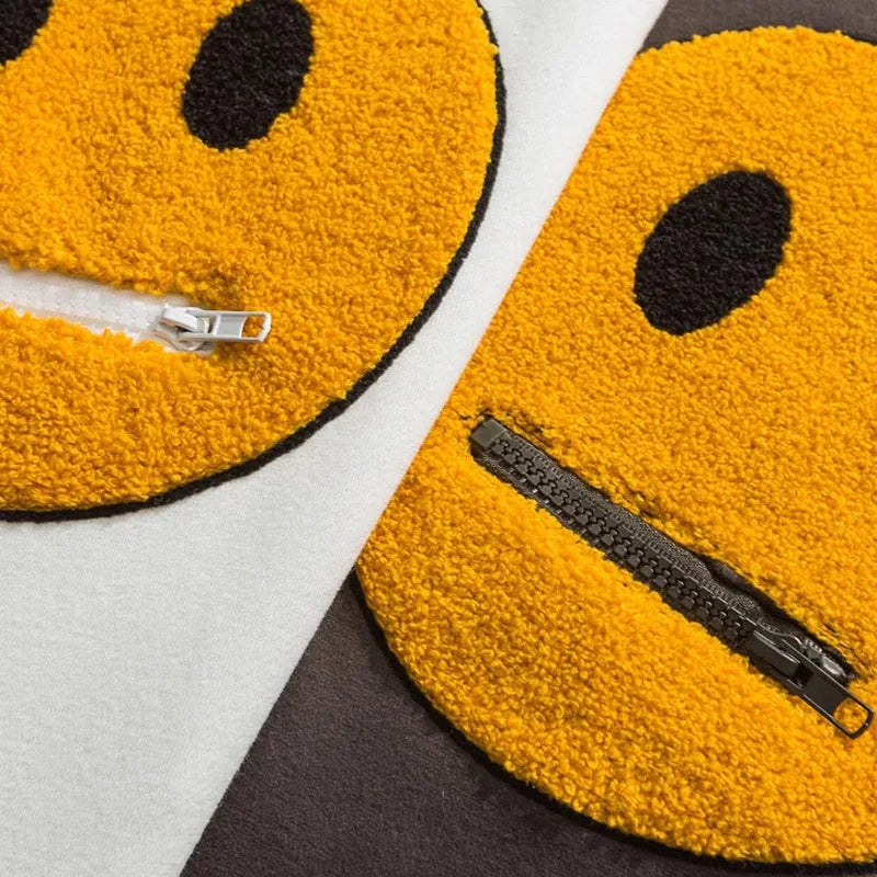 "ANTI-SMILEY" - Japanese Streetwear Anime Hoodie | 2 Colors