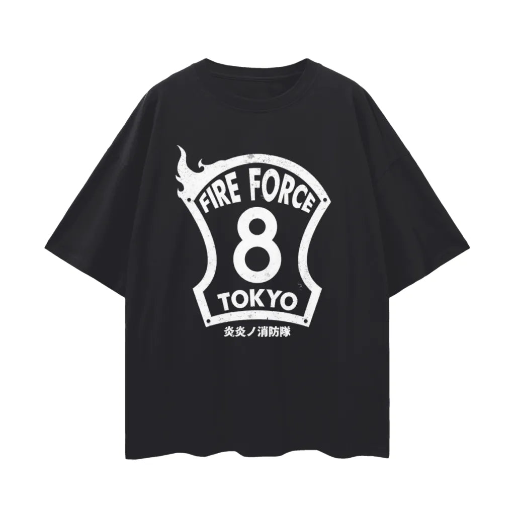 " THE EIGHTH " - Shinra Kusakabe -  Fire Force Anime Oversized T-Shirt