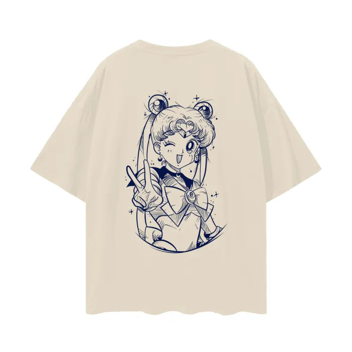Anime - Streetwear - "MOON PRISM" -Usagi Tsukino - Sailor Moon Anime Oversized T-Shirt | 4 Colors - Alpha Weebs