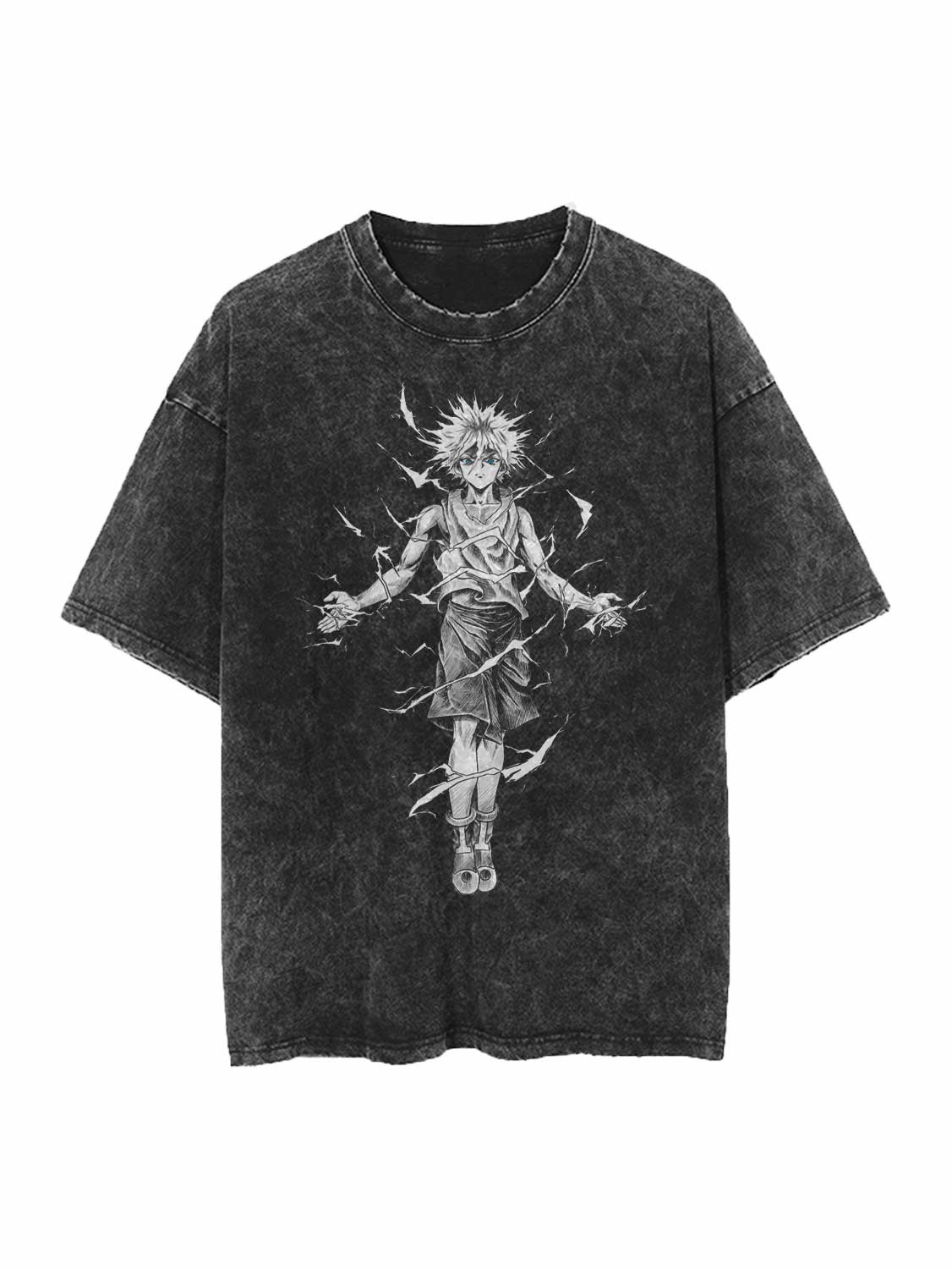 "JOURNEY UNLEASHED" - Freecss -  Hunter X Hunter Anime Vintage / Acid Washed Oversized Hoodie