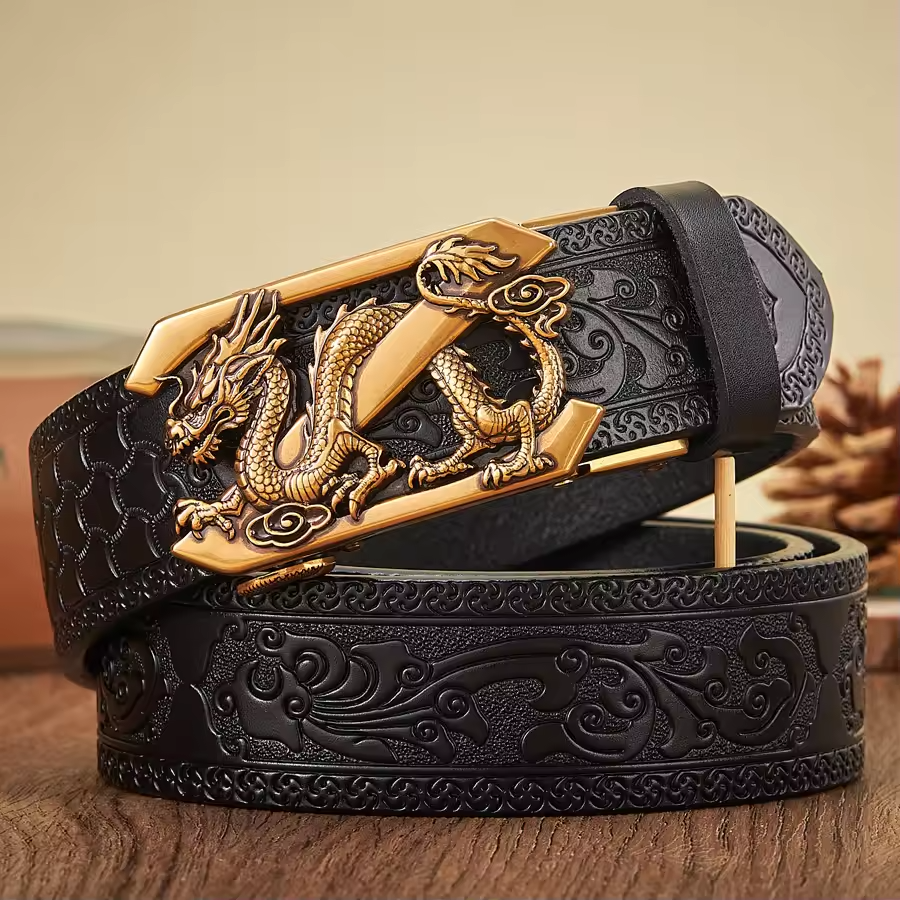 "Z SHENRON" - Embossed Leather DB Series Anime Belt | 4 Options