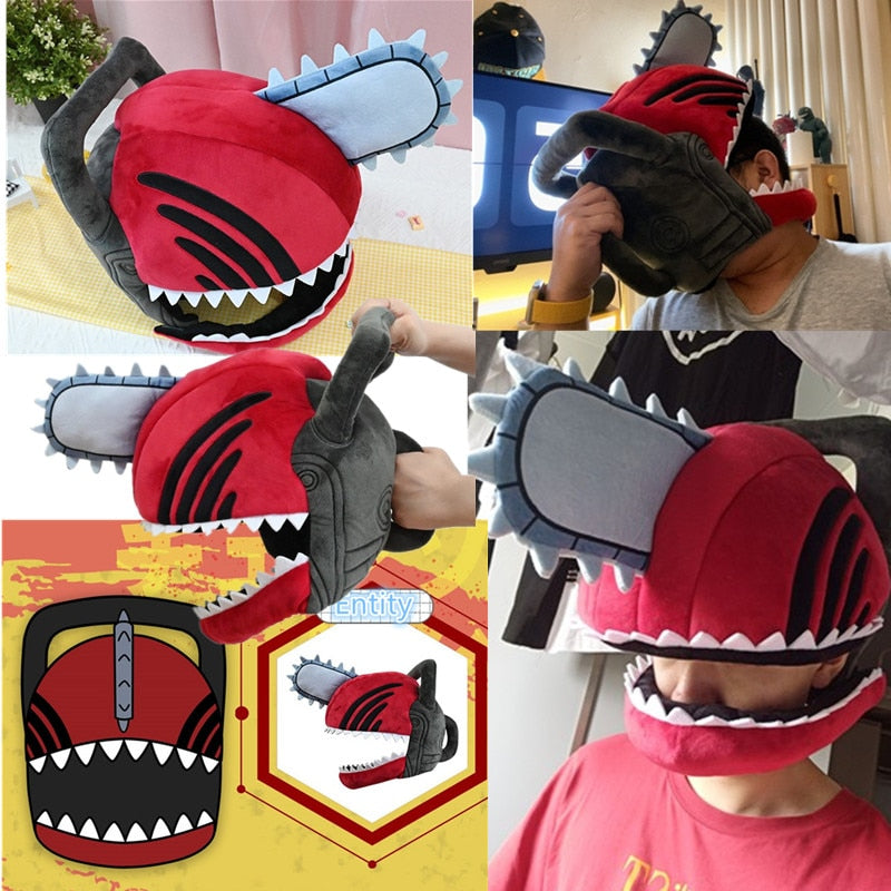 Anime - Streetwear - Chainsaw Man Anime Pochita Denji Helmet Plushie - Alpha Weebs