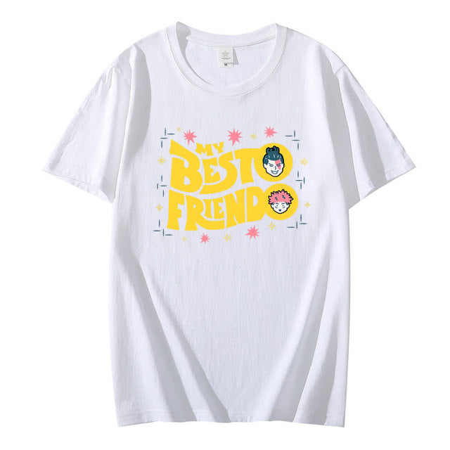 Anime - Streetwear - "BESTO FRIENDO" - Jujutsu Kaisen Anime Oversized T-Shirt | 7 Colors - Alpha Weebs