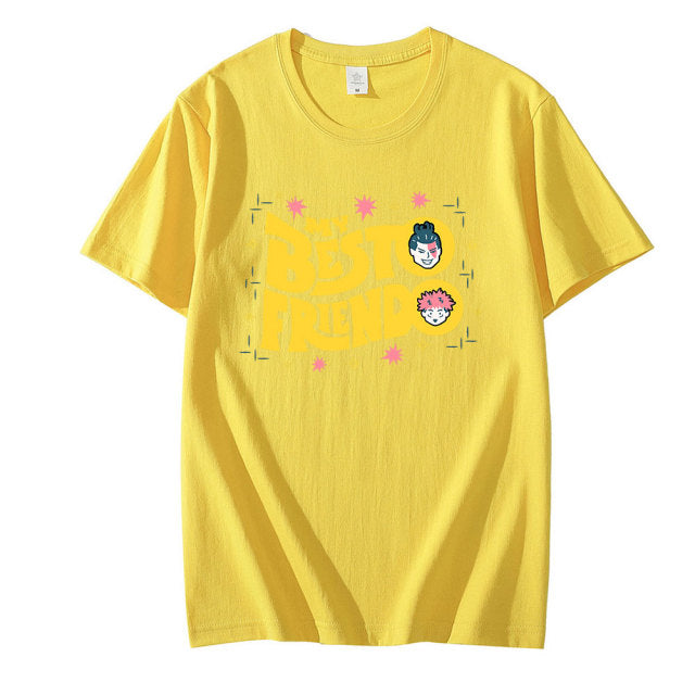 Anime - Streetwear - "BESTO FRIENDO" - Jujutsu Kaisen Anime Oversized T-Shirt | 7 Colors - Alpha Weebs