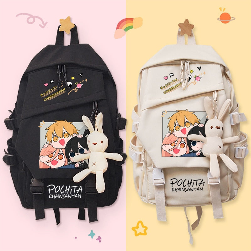 Anime - Streetwear - "SPECIAL DIVISION" - Chainsaw Man Anime Backpack | 2 Colors - Alpha Weebs