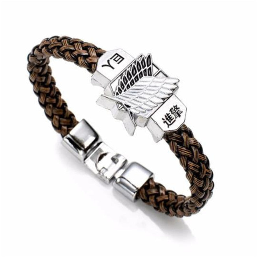 Anime - Streetwear - "FREEDOM WINGS" - Attack On Titan Anime Charm Bracelet - Alpha Weebs