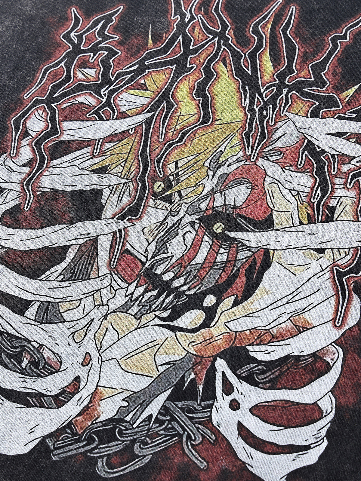 Anime - Streetwear - "ERUPT" - Ichigo Vintage / Acid Washed Bleach Anime Oversized T-Shirt - Alpha Weebs