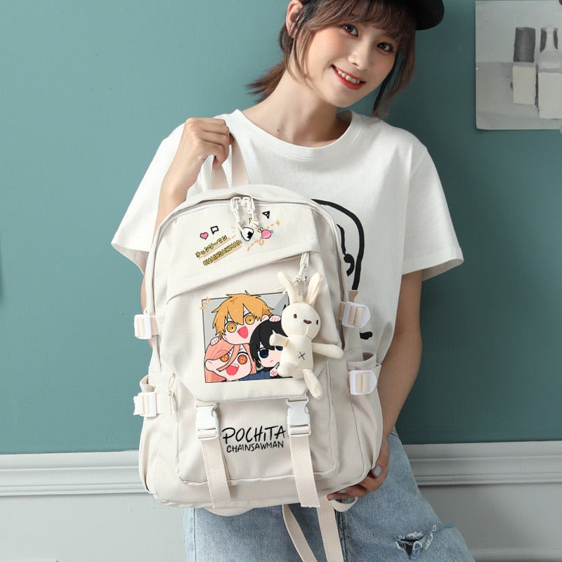 Anime - Streetwear - "SPECIAL DIVISION" - Chainsaw Man Anime Backpack | 2 Colors - Alpha Weebs