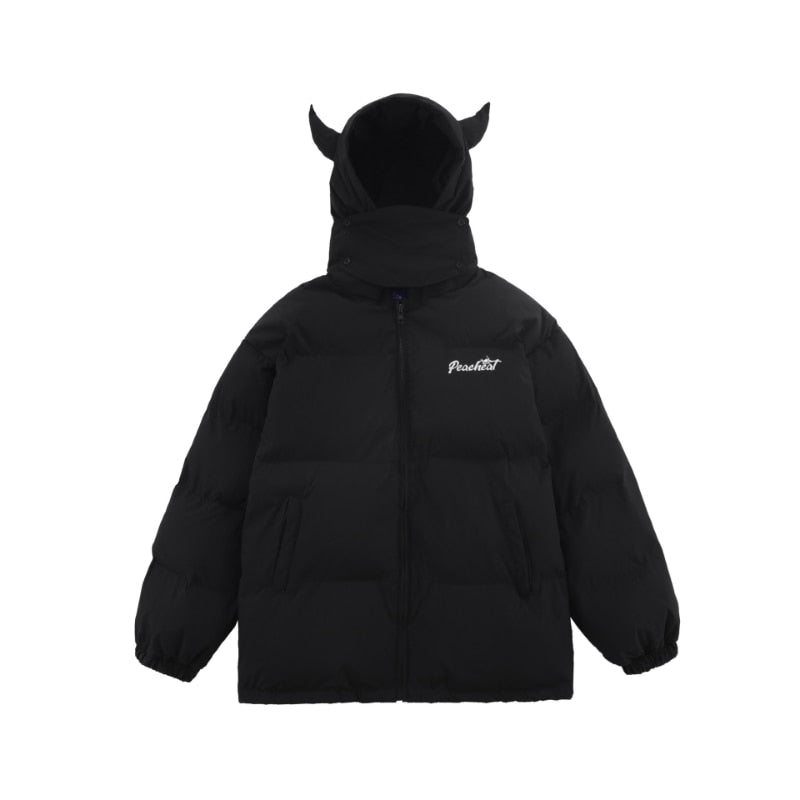 Anime - Streetwear - "SUCCUBA" - Anime Oversized Puffer Jackets | 2 Colors - Alpha Weebs