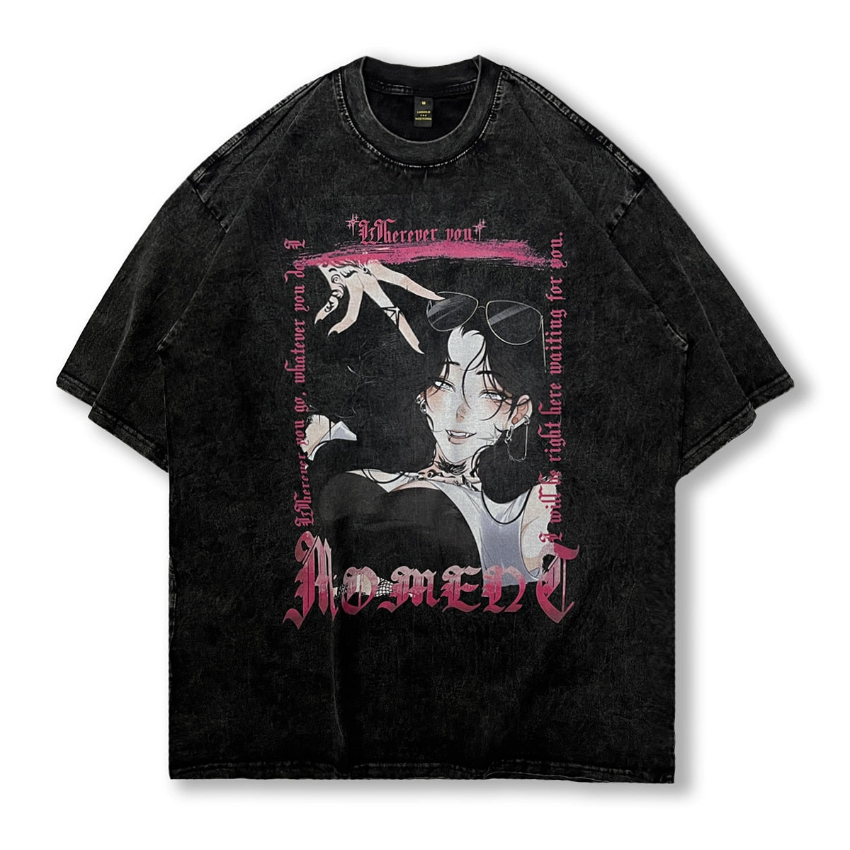 Anime - Streetwear - "MOVEMENT" - Bentai Anime Vintage / Acid Washed T-Shirt - Alpha Weebs