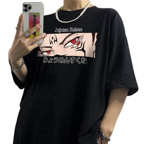 "CURSED EYES" - Jujutsu Kaisen Anime Oversized T-Shirt | 2 Colors - Alpha Weebs