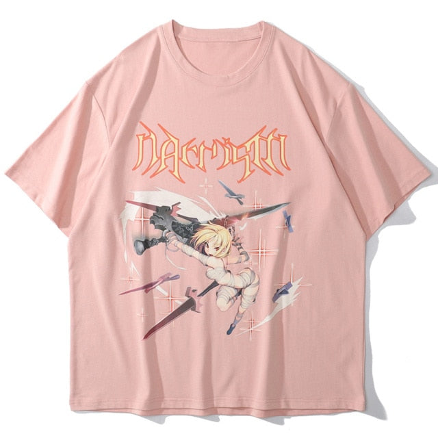 Anime - Streetwear - "SPATIAL ATTACK" - Bentai Anime Oversized T-Shirt | 2 Colors - Alpha Weebs